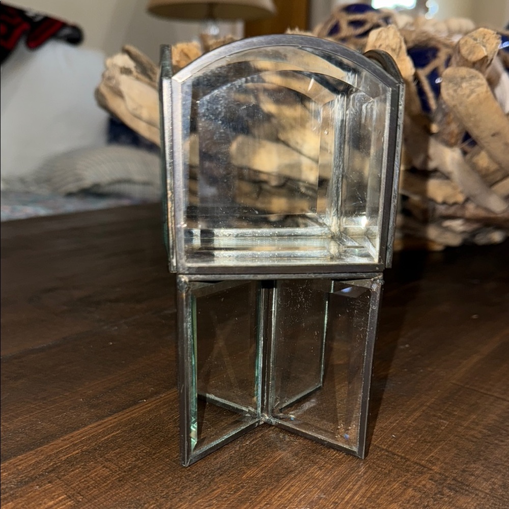 Glass votive or small items with Mirror